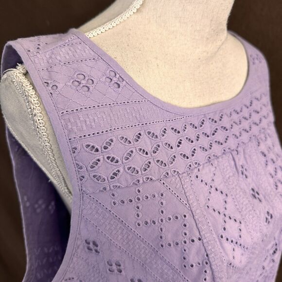 NEW Talbots Lavender Purple Eyelet Scoop Neck Top XXL 16P Sleeveless - Picture 5 of 8